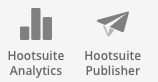 Hootsuite Analytics and Publisher Product Icons